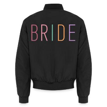 Bride!  - Unisex Bomberjacke - Schwarz - Hinten - AI Model Male 185 light (185cm)