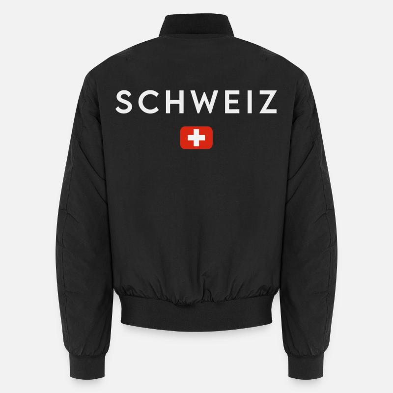 Flagge der Schweiz, Schweizer Stolz Unisex Bomberjacke