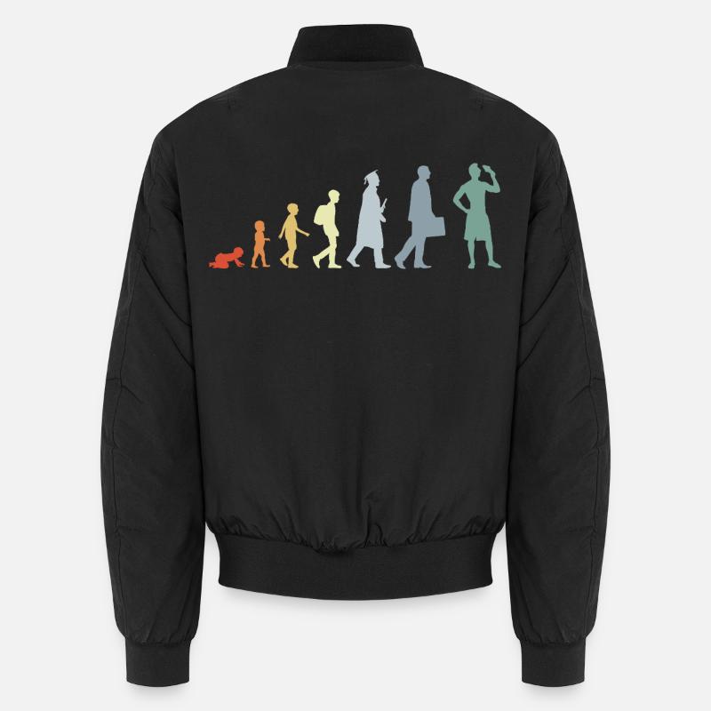 Evolution Eiscreme Liebhaber - Unisex Bomberjacke - Schwarz