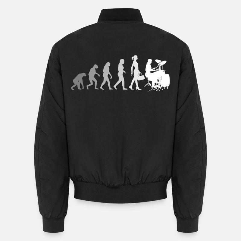 Evolution Schlagzeugerin Percussionniste Bomber unisexe