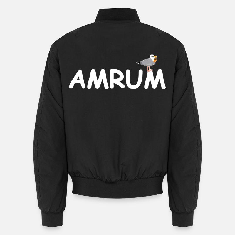 Amrum Möwe Nordsee - Unisex Bomberjacke - Schwarz