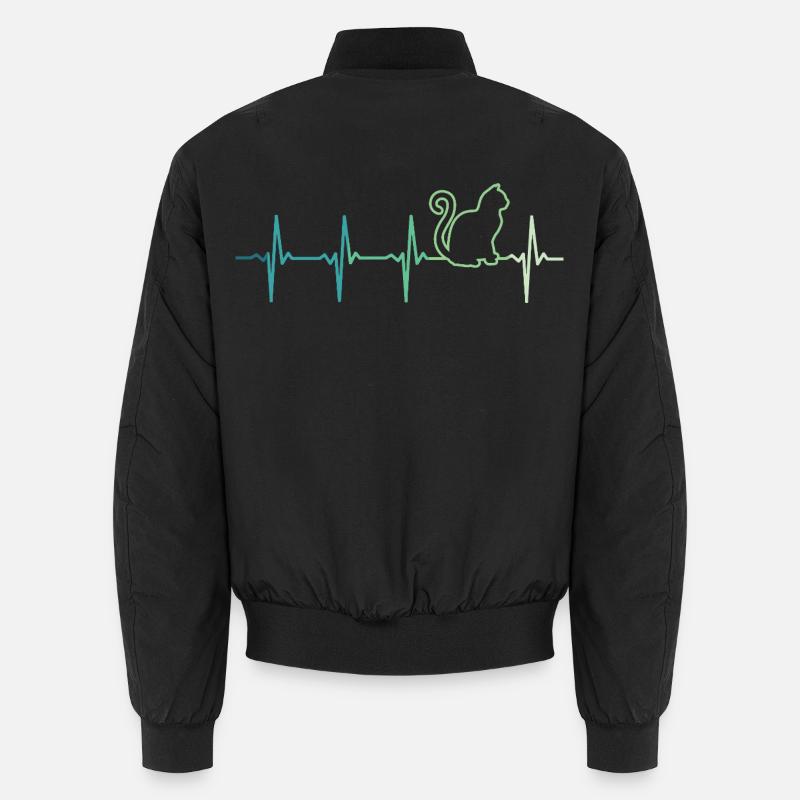 chat battement de coeur chats Bomber unisexe