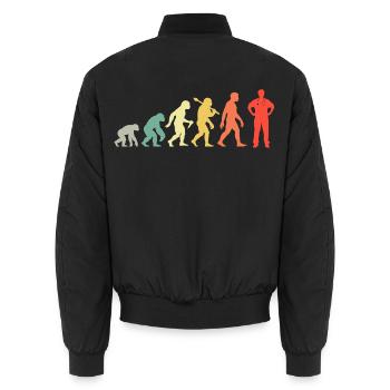 Arzt Evolution Doktor Für Assistenzärzte Mediziner - Unisex Bomberjacke - Schwarz - Hinten - AI Model Male 185 light (185cm)