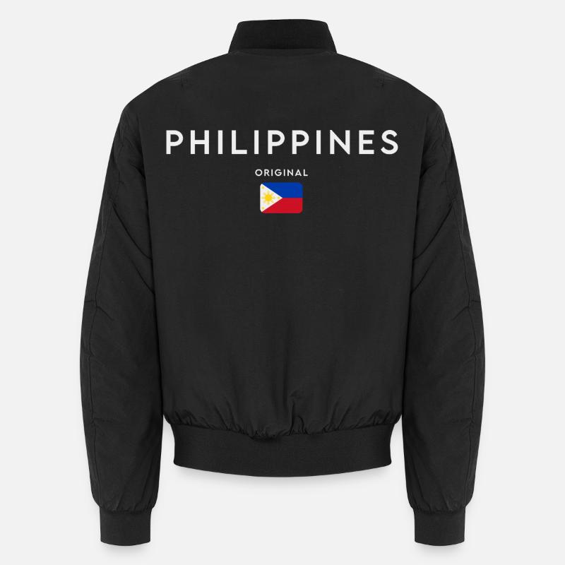 Philippine flag, Philippine pride - Unisex Bomber Jacket - black