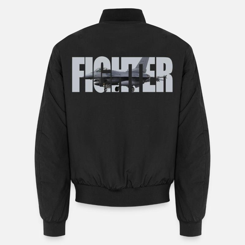 Fighter F-16 - Unisex Bomber Jacket - black