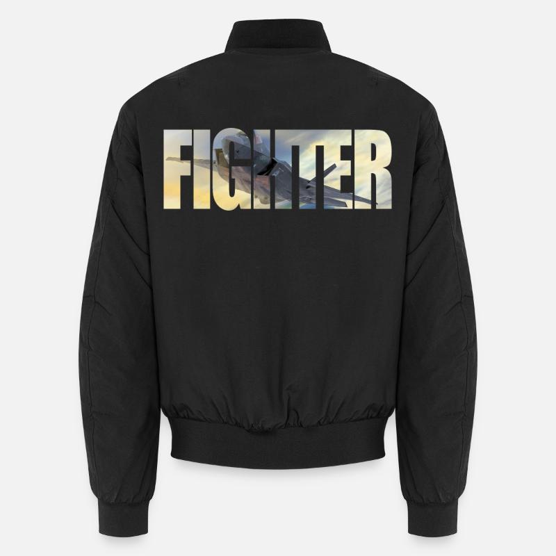 Fighter F-35 Lightning II - Unisex Bomber Jacket - black