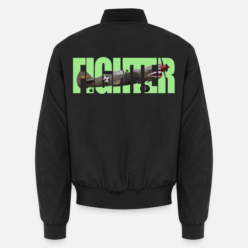 Fighter P-40 Warhawk - Unisex Bomberjacke - Schwarz