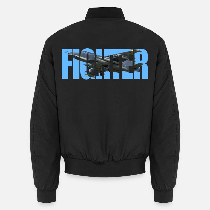 Fighter Su-25 - Unisex Bomber Jacket - black