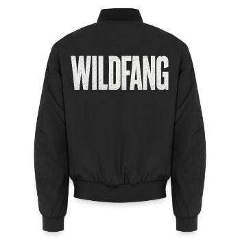 Wildfang - Unisex Bomberjacke - Schwarz - Hinten - AI Model Male 185 light (185cm)