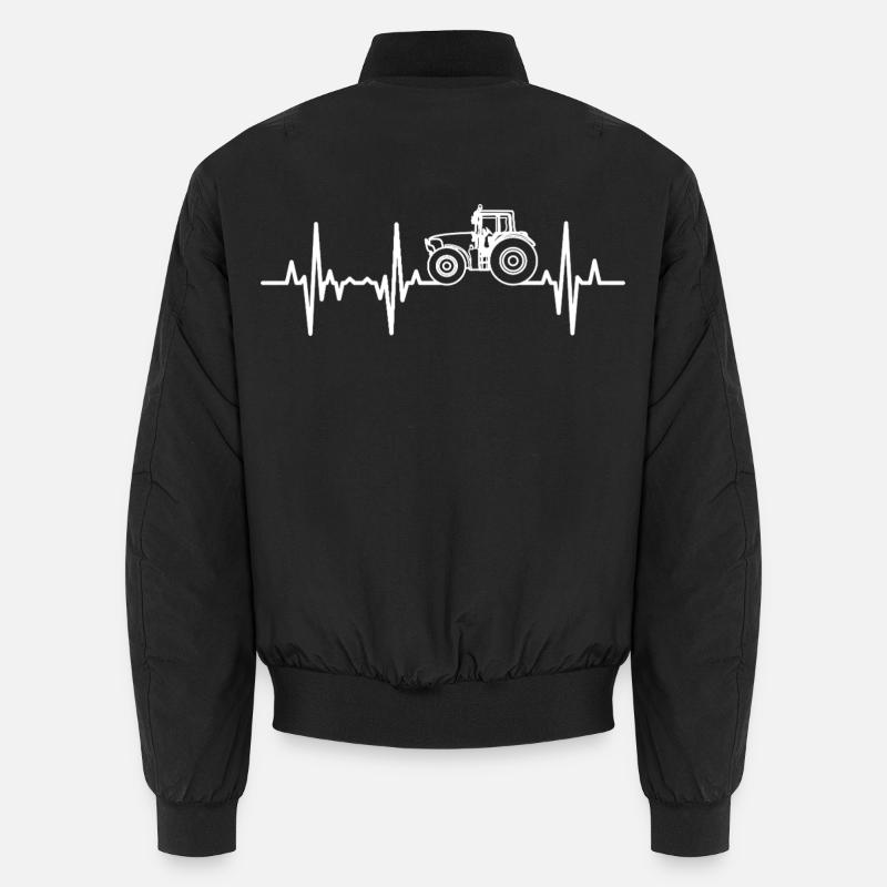 Traktor Herzfrequenz Unisex Bomberjacke