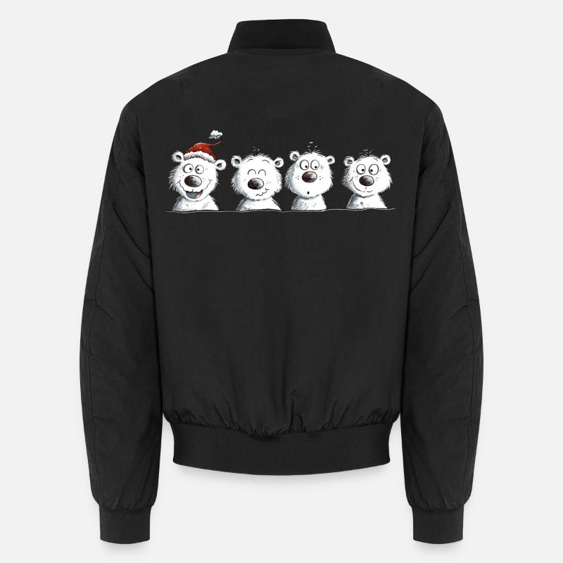 Happy Eisbär Team Weihnachten  Unisex Bomberjacke