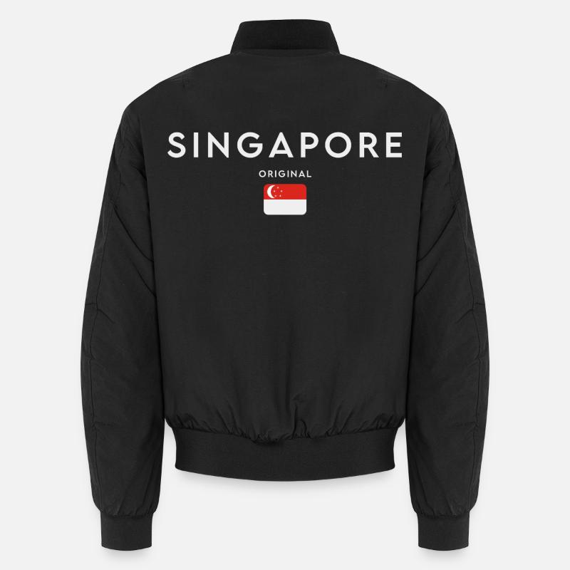 Flagge von Singapur, Stolz auf Singapur Unisex Bomberjacke