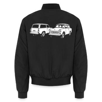 Two-stroke icons - Unisex Bomber Jacket - black - Back - AI Model Male 185 light (185cm)