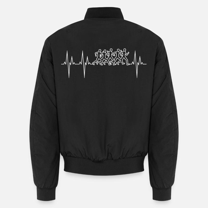 Marathon electrocardiogram ECG Marathon Unisex Bomber Jacket