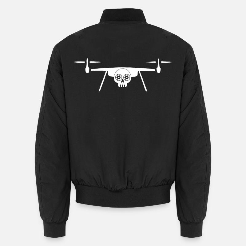 Drone tête de mort (blanc) Bomber unisexe