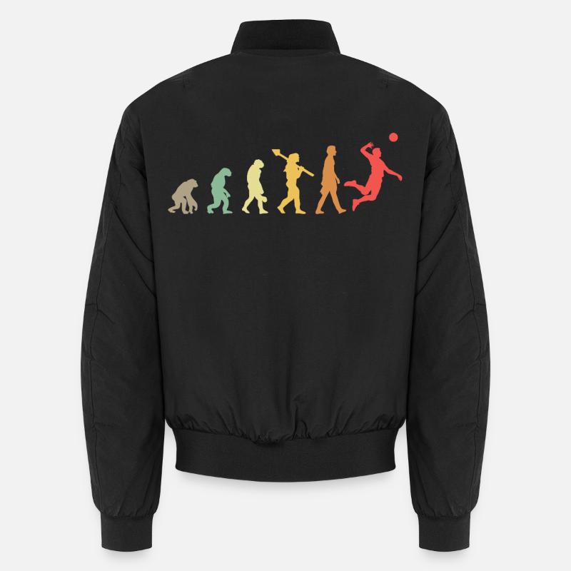 Joueurs de volley-ball Evolution - Bomber unisexe - noir
