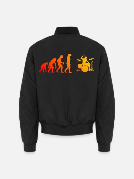 Geschenkidee für den Musiker mit Schlagzeugspielen - Unisex Bomberjacke - Schwarz