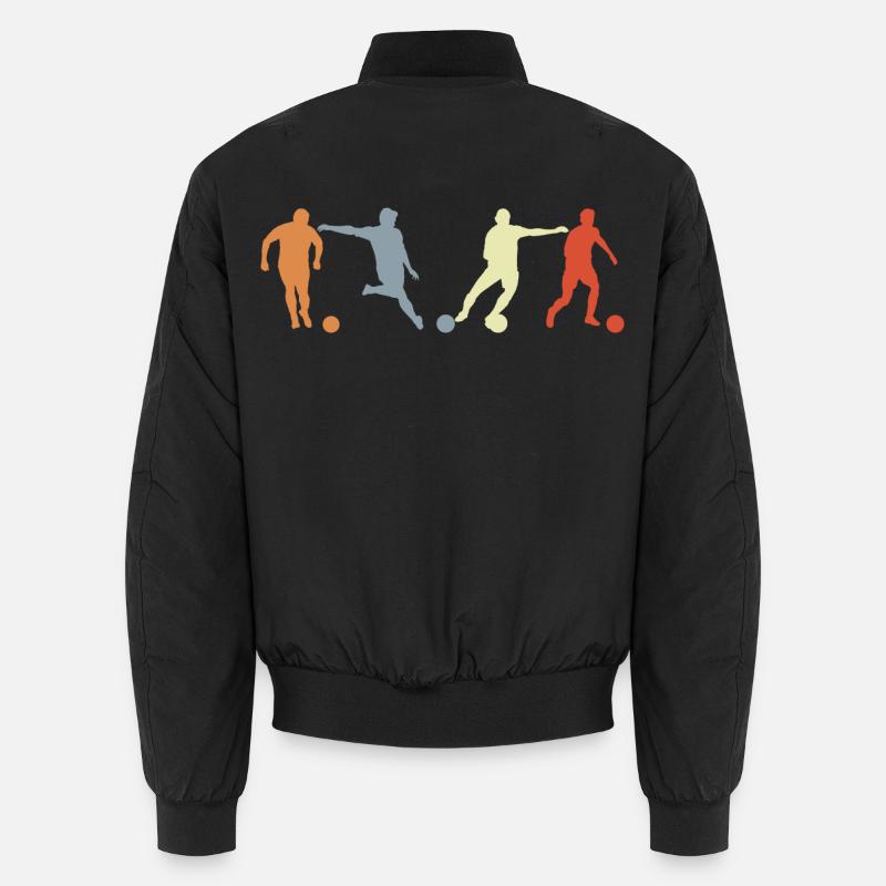Soccer Player Drawing Unisex Bomber Jacket