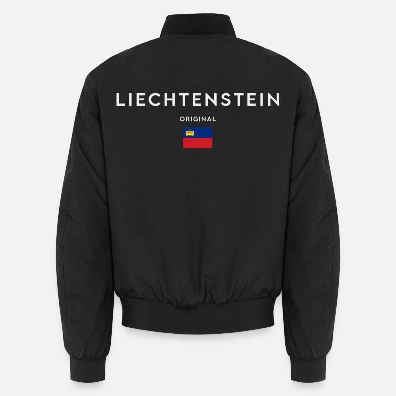 Drapeau du Liechtenstein - Bomber unisexe - noir