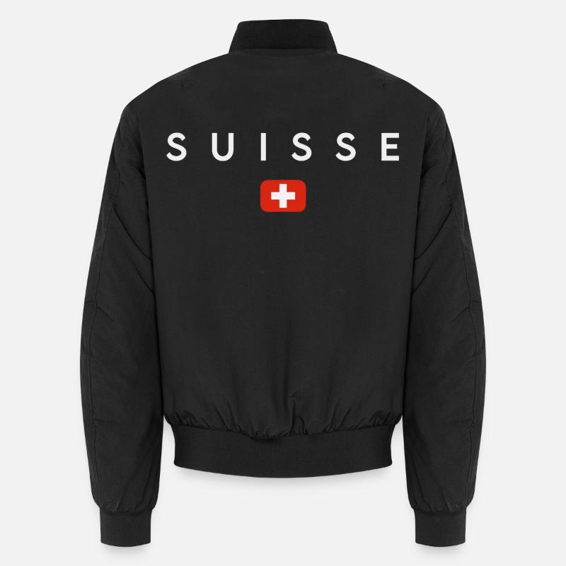 Flagge der Schweiz, Schweizer Stolz Unisex Bomberjacke