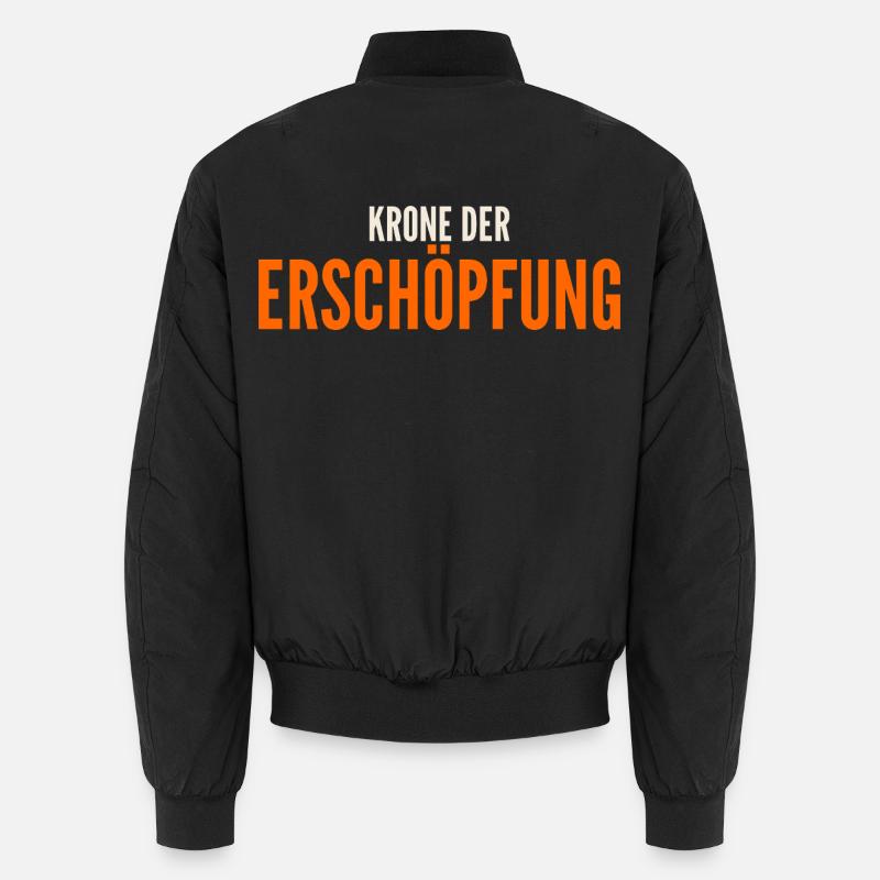KRONE-DER_ERSCHOePFUNG - Unisex Bomberjacke - Schwarz