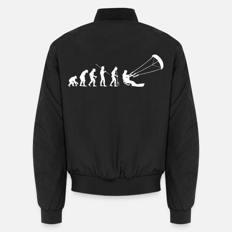 Kitesurfen Kitesurf Kitesurfer Kiteboard - Unisex Bomber Jacket - black
