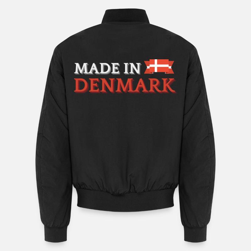 Made in Denmark, Danish pride - Unisex Bomber Jacket - black