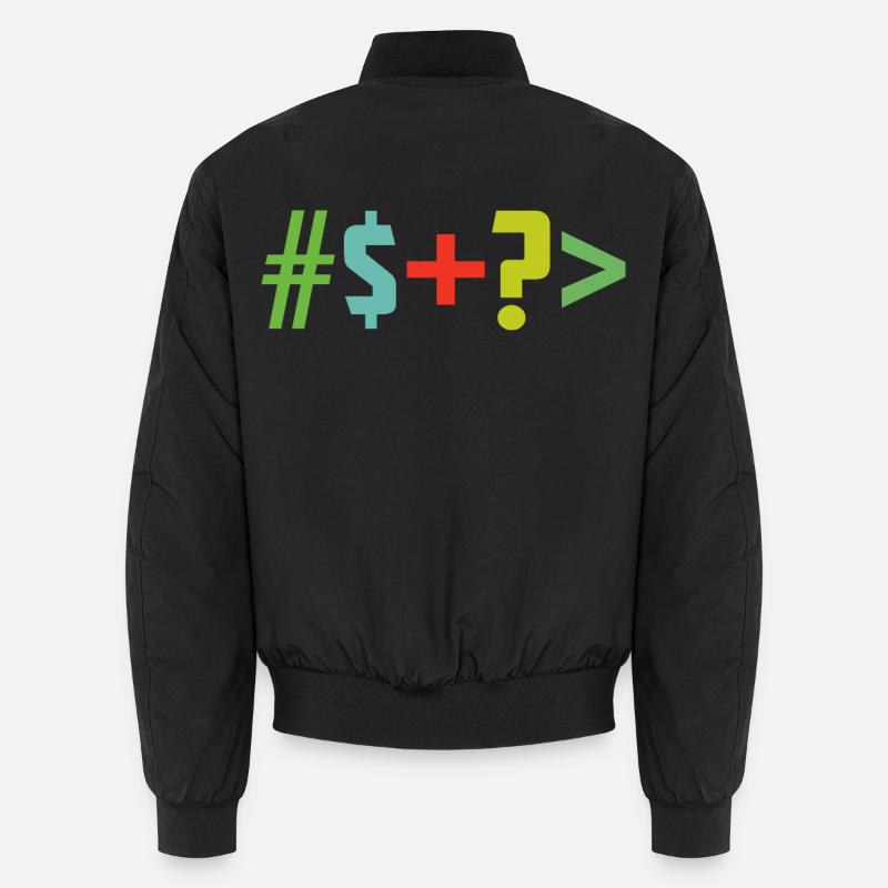 Special character - Unisex Bomber Jacket - black