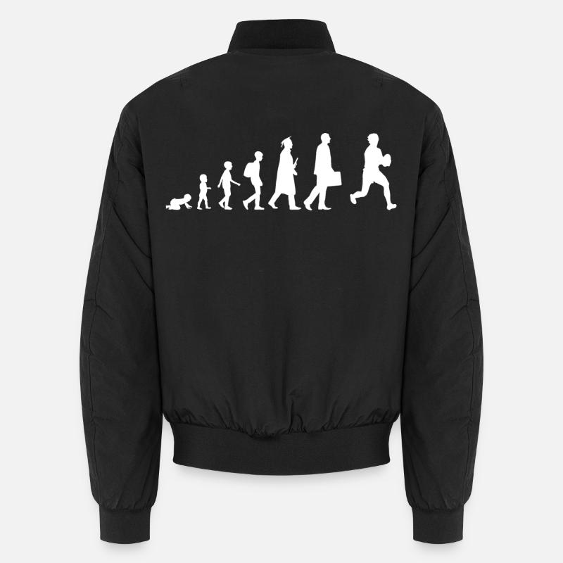 Évolution du rugby - Bomber unisexe - noir