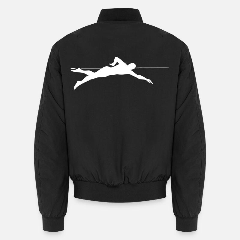 Dynamic Sprinter Line Graphics - Unisex Bomber Jacket - black