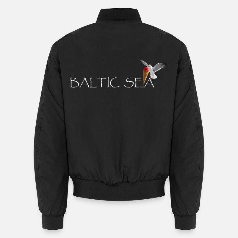 Ostsee Möwe die Eis klaut - Unisex Bomber Jacket - black