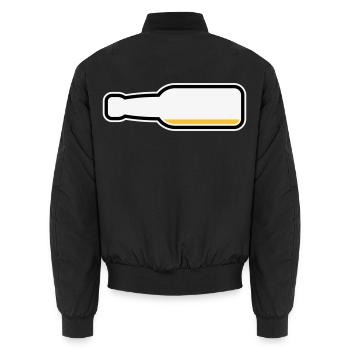 Bouteille de bière vide (Symbole bière bière / 3C) - Bomber unisexe - noir - Dos - AI Model Male 185 light (185cm)