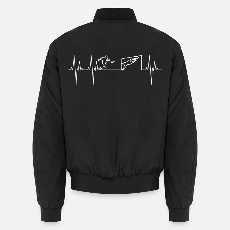 Fußball Elektrokardiogramm EKG Unisex Bomberjacke