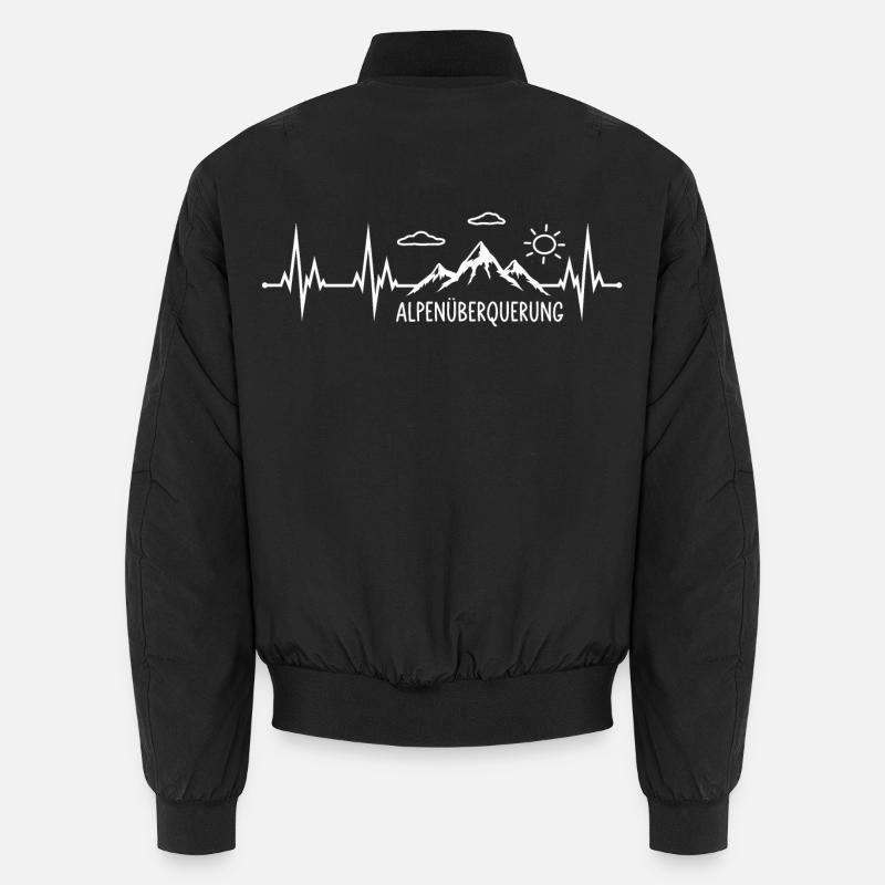 Alpenüberquerung - Unisex Bomberjacke - Schwarz