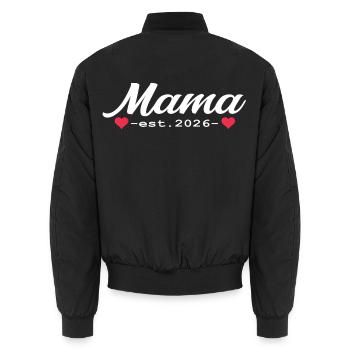 Mama 2026 Schwangerschaft Geschenk - Unisex Bomberjacke - Schwarz - Hinten - AI Model Male 185 light (185cm)