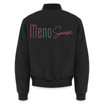 Meno Sause - Unisex Bomberjacke - Schwarz - Hinten - AI Model Male 185 light (185cm)