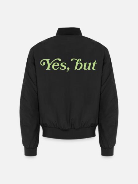 Yes, but – Minimalistisches Statement - Bomber unisexe - noir
