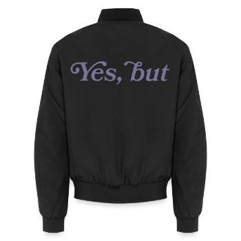 Ja, aber... - Bomber unisexe - noir - Dos - AI Model Male 185 light (185cm)