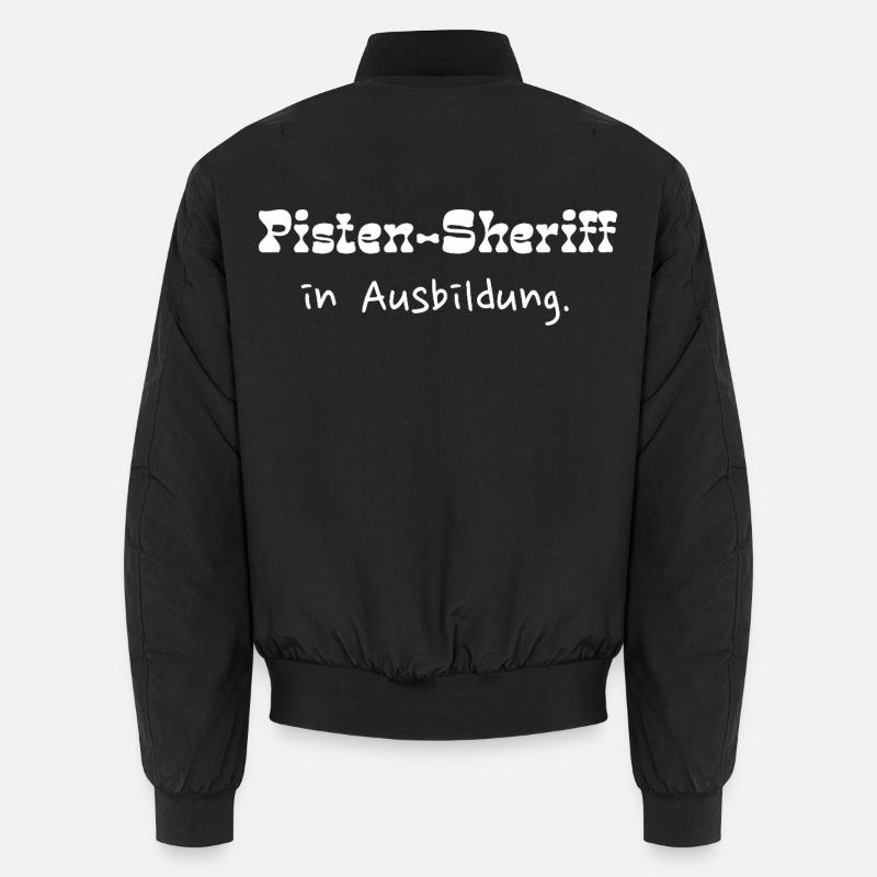 Piste sheriff in training - Unisex Bomber Jacket - black