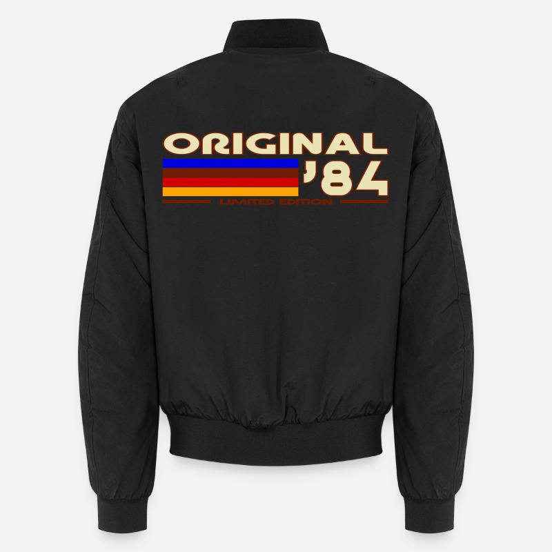 Originale 84er Retro-Streifen Unisex Bomberjacke