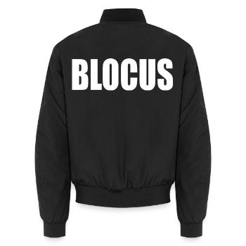Blockade - Unisex Bomberjacke - Schwarz - Hinten - AI Model Male 185 light (185cm)