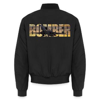 Bomber Tu-22 M3 - Unisex Bomberjacke - Schwarz - Hinten - AI Model Male 185 light (185cm)