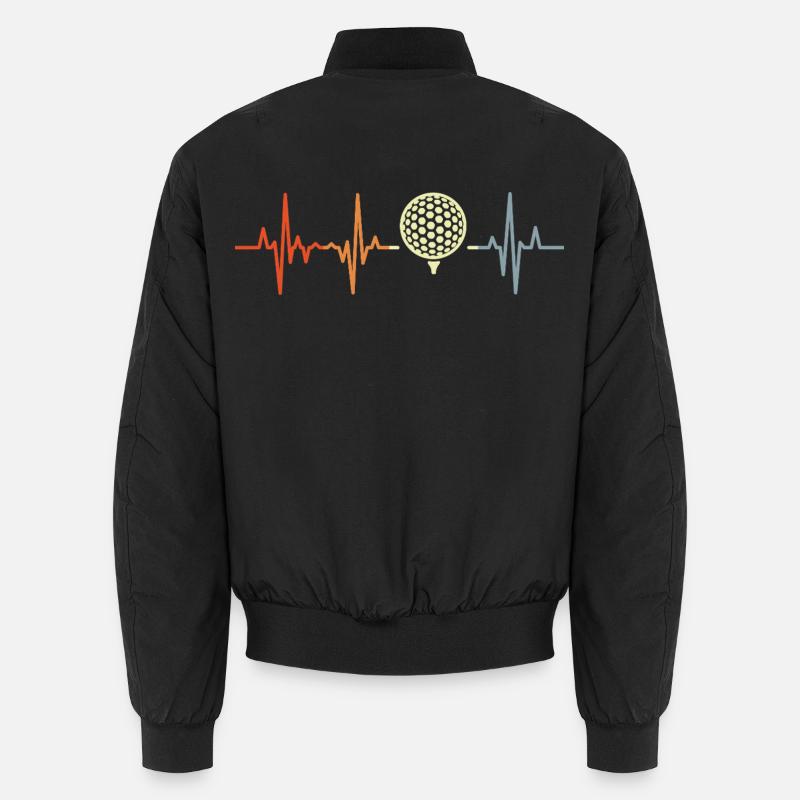Heartbeat Golf Ball Unisex Bomber Jacket