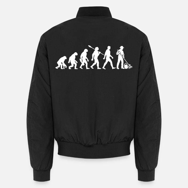 Evolution - Gardener - Garden - Gardening - Unisex Bomber Jacket - black