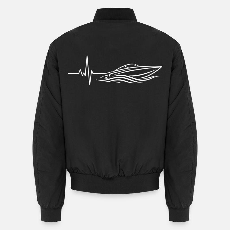 Boat ECG - Unisex Bomber Jacket - black