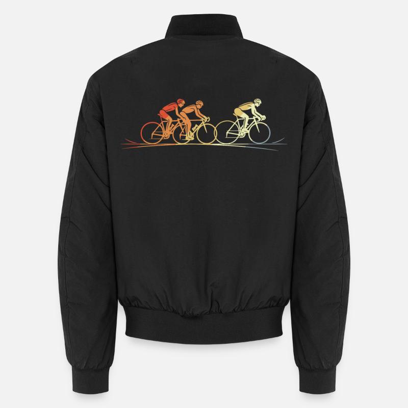 Vintage Radfahrer Unisex Bomberjacke