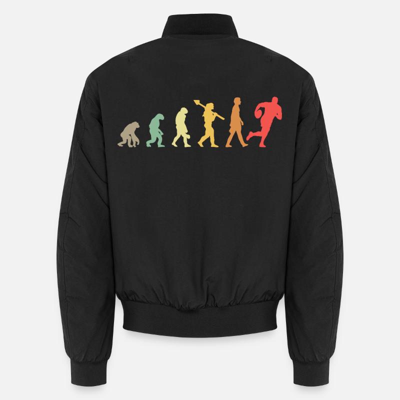 Evolution Rugby Player Rugby Development Retro - Unisex Bomber Jacket - black