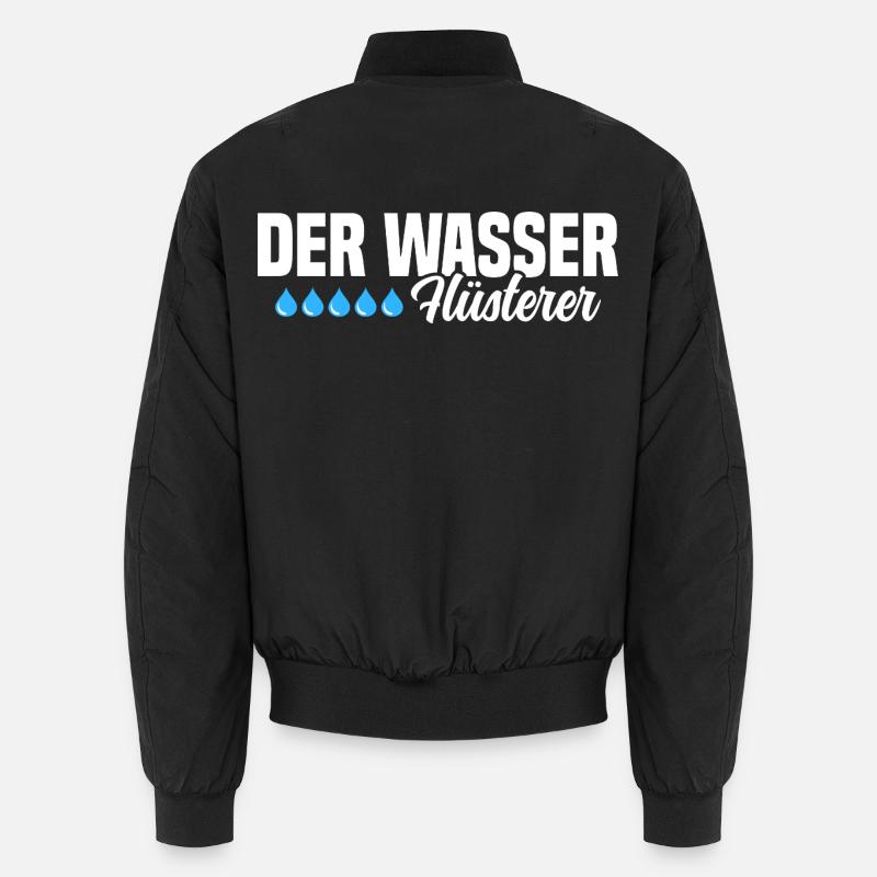 Der Wasser Flüsterer - Unisex Bomberjacke - Schwarz