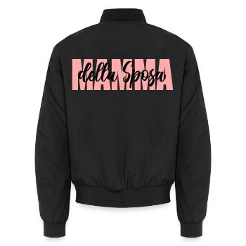 Mutter der italienischen Braut - Unisex Bomberjacke - Schwarz - Hinten - AI Model Male 185 light (185cm)