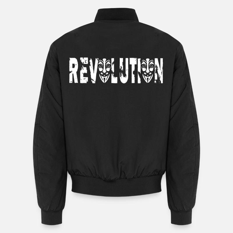 Anonymous revolution - Unisex Bomber Jacket - black